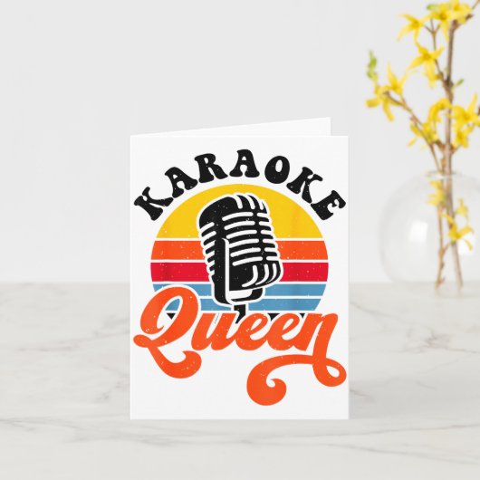 Carte Karaoke Queen  (Fleur jaune)