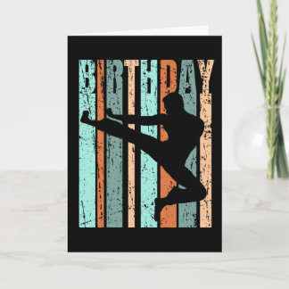 Carte Karate Anniversaire Hommes Enfants Garçons Rétro V