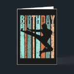 Carte Karate Birthday Mens Kids Boys Retro Vintage<br><div class="desc">These karate themed clothing for men and boys are super cool. Featuring a sports silhouette of a man or boy playing football in a retro blue styled graphc. They are trendy, unique, cool et cute. These sporty toxits for men are cool. If you like retro items for your son or...</div>