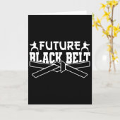 Carte Karate Black Belt Gi Uniforme Future Black Belt (Fleur jaune)