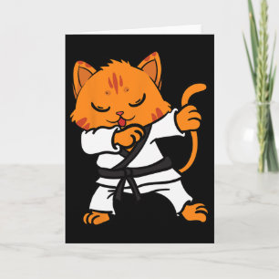 Carte Karate Cat Dab Danse Arts Martiaux Dabbing Comte S