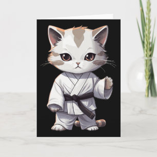 Carte Karate Chaton Mignon Arts Martiaux Chat Pour Amour