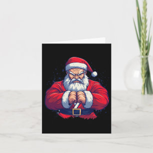 Carte Karate de Santa Claus - Japon Arts Martiaux Noël