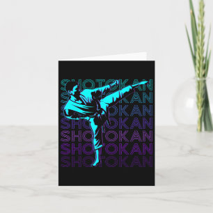 Carte Karaté de Shotokan Japonais Arts Martiaux Retro