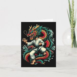 Carte Karate Dragon Nouvel An Lunaire Chinois 2024 Année