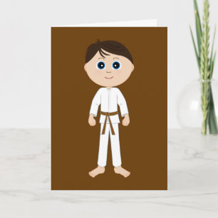 Carte Karate Félicitations Ceinture Brown