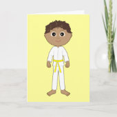 Carte Karate Félicitations Ceinture Jaune (Devant)