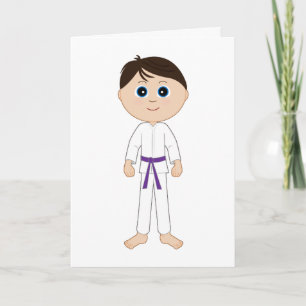 Carte Karate Félicitations Ceinture pourpre