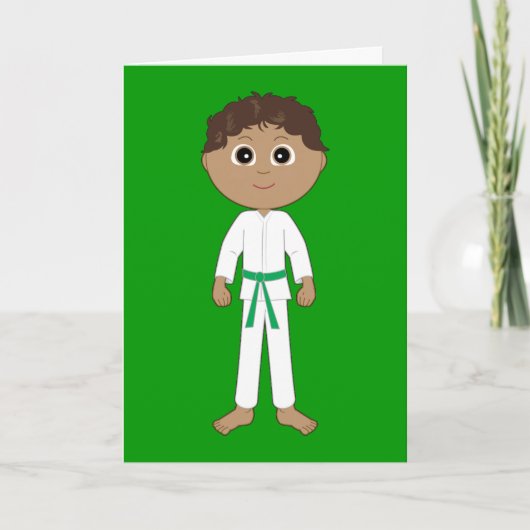 Carte Karate Félicitations Ceinture Verte (Devant)