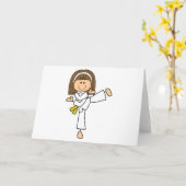 Carte Karate Girl (Fleur jaune)
