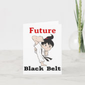 Carte Karate Girl Futur ceinture noire Arts martiaux (Devant)