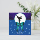 Carte Karate Girls Parties scintillant et Bow Snowflake (Debout devant)