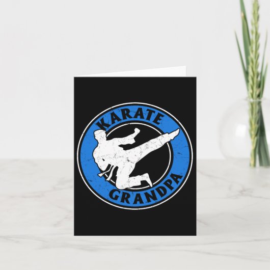 Carte Karate Grandpa Karate Lutter Grand-Père Karate Fig (Devant)