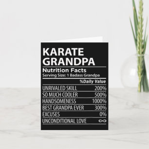 Carte Karate Grandpa Nutrition Fiches Funny Karate Grand