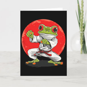 Carte Karate Grenouille Arts Martiaux Judo Crapaud Kung