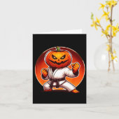 Carte Karate Halloween Coque Citrouille (Fleur jaune)
