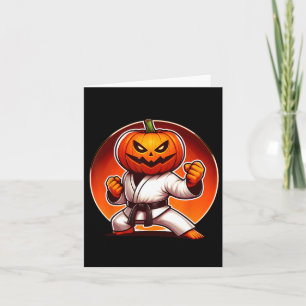 Carte Karate Halloween Coque Citrouille