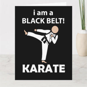 Carte Karate je suis une ceinture noire de karaté