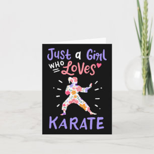 Carte Karate Just A Girl Who Love Karate Cadeau