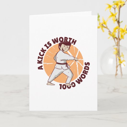 Carte Karate kick (Fleur jaune)