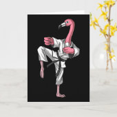 Carte Karate Kickboxing Kung Fu Ninja Mart Flamant Oisea (Fleur jaune)