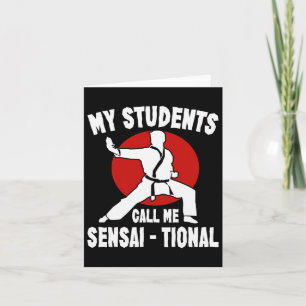 Carte Karate Kung Fu Sensai Cadeau I Martial Arts Fighte