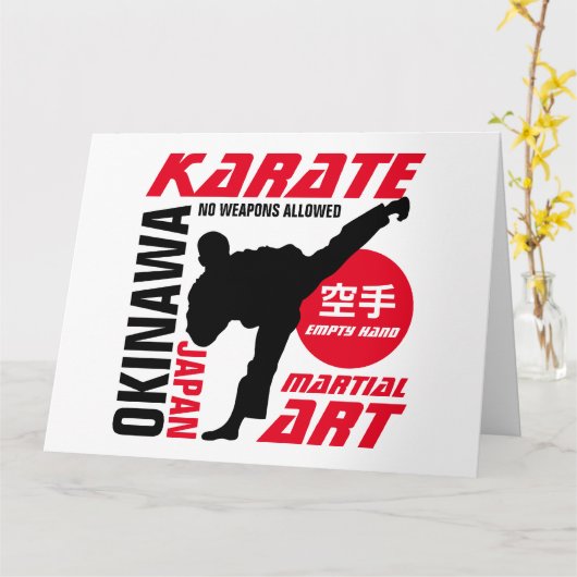 Carte Karate Man (Fleur jaune)
