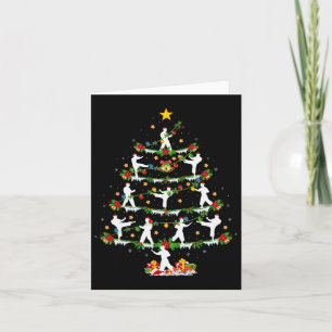 Carte Karate Martial Art Lover Xmas Lighting Karate Chri