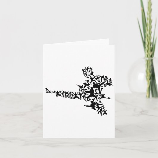 Carte Karate Martial Arts Flying Boxer Kickboxer T (Devant)