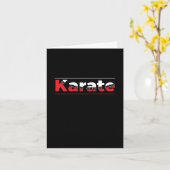 Carte Karate Martial Arts Rouge (Fleur jaune)