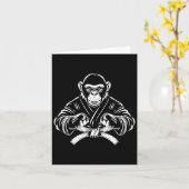 Carte Karate Monkey Dessin Kickboxing Jiu-jitsu Mixed ma (Fleur jaune)