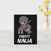 Carte Karate Ninja Boy Funny Arts Martiaux Sports (Fleur jaune)