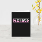 Carte Karate rose Arts martiaux Typographie moderne (Fleur jaune)