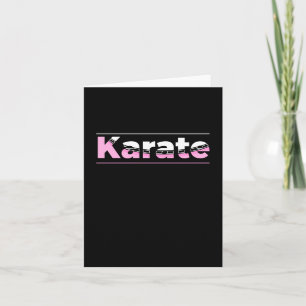 Carte Karate rose Arts martiaux Typographie moderne