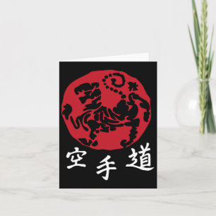 Carte Karate Shotokan Rouge Arts Martiaux Taekwondo Blac