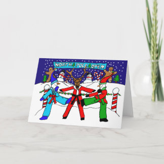 Carte Karate Snowmen et Reindeer Karate Tournament