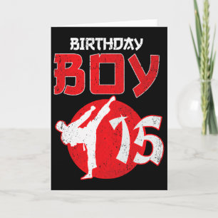 Carte Karate Taekwondo 15 ans Anniversaire Martial Art