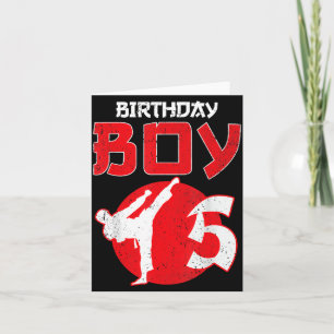 Carte Karate Taekwondo 5 Ans Anniversaire Arts Martiaux