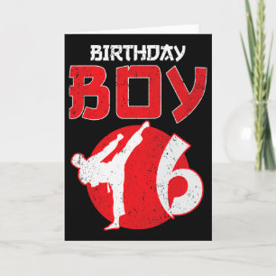 Carte Karate Taekwondo 6 ans Anniversaire Arts Martiaux