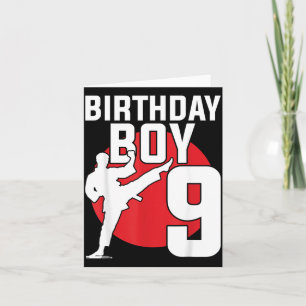Carte Karate Taekwondo 9 Ans Anniversaire Arts Martiaux