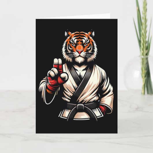 Carte Karate Tiger Fierce Discipline Champion 1 (Devant)