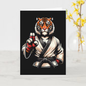 Carte Karate Tiger Fierce Discipline Champion 1 (Fleur jaune)