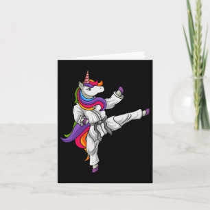 Carte Karate Unicorn ceinture noire Japonais Arts Martia