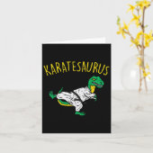 Carte Karatesaurus Trex Karate Funny Dinosaur Martial Ar (Fleur jaune)