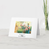 Carte Karin aux fleurs roses et son métier à tisser (Dos)