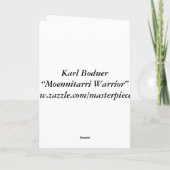 Carte Karl Bodmer - guerrier de Moennitarri faisant la (Dos)