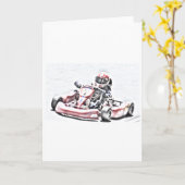 Carte Kart Racer Shaded Sketch (Fleur jaune)
