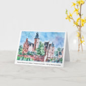 Carte KASTEEL WESTERVELT 1729 A. de Haen drawing. card   (Fleur jaune)