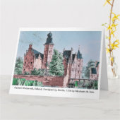 Carte KASTEEL WESTERVELT 1729 A. de Haen drawing. card   (Fleur jaune)