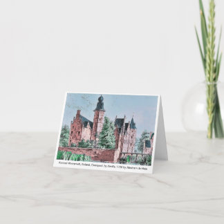 Carte KASTEEL WESTERVELT 1729 A. de Haen drawing. card